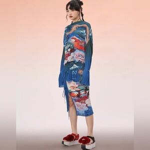 MUKZIN Peony Phoenix Set - sz S top and M skirt